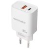 Cargador de Pared Nanocable 10.10.2011/ 1xUSB/ 1xUSB Tipo-C/ 30W/ Blanco