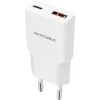 Cargador de Pared Nanocable 10.10.2025/ 1xUSB Tipo-C/ 1xUSB/ 25W/ Blanco
