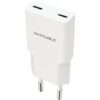Cargador de Pared Nanocable 10.10.2026/ 2xUSB Tipo-C/ 25W/ Blanco