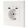 Roseta de Pared Nanocable 10 35 0012/ 1 Schuko/ 2 USB