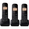 Teléfono Inalámbrico Panasonic KX-TGB613SPB/ Pack TRIO/ Negro