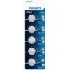Pack de 5 Pilas de Botón Philips CR2025P5/01B Lithium/ 3V