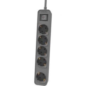 Regleta con Interruptor Philips CHP2154G/12 5 Tomas de corriente/ Cable 1.5m/ Gris