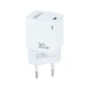 Cargador de Pared GaN TooQ TQWC-GANPD30WT/ 1xUSB Tipo-C/ 30W