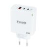Cargador de Pared GaN TooQ TQWC-GANQC2PD65WT/ 2xUSB Tipo-C/ 1xUSB/ 65W