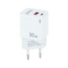Cargador de Pared GaN TooQ TQWC-GANQCPD30WT/ 1xUSB Tipo-C/ 1xUSB/ 30W