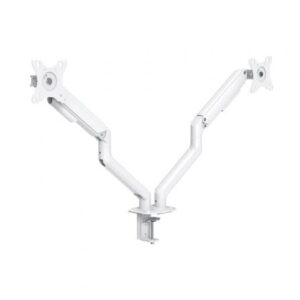 Soporte de Mesa para 2 Monitores TooQ DB4132TNR-W/ Giratorio/ Inclinable/ hasta 9kg
