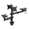 Soporte de Mesa para 2 Monitores, TPV, Impresora, Términal y Lector TooQ TQPM0002/ Giratorio/ Inclinable/ hasta 9kg