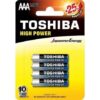 art_tos-pila20r03at20bl4_1.jpg Pack de 4 Pilas AAA Toshiba High Power LR03/ 1.5V/ Alcalinas