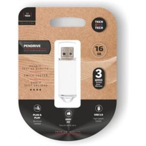 art_tot-basic20wh2016gb_1.jpg Pendrive 16GB Tech One Tech Basic USB 2.0/ Blanco
