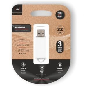 art_tot-basic20wh2032gb_1.jpg Pendrive 32GB Tech One Tech Basic USB 2.0/ Blanco