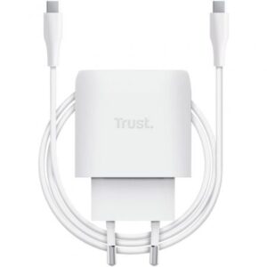 Cargador de Pared GaN Trust Maxo 45W/ 1xUSB Tipo-C/ Incluye Cable USB Tipo-C/ 45W