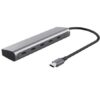 Hub USB Tipo-C Trust Halyx/ 4xUSB Tipo-C/ 1xUSB Tipo-C PD/ Gris