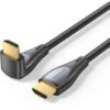 Cable HDMI 2.0 4K Acodado Vention ALRBH/ HDMI Macho - HDMI Macho/ 2m/ Negro