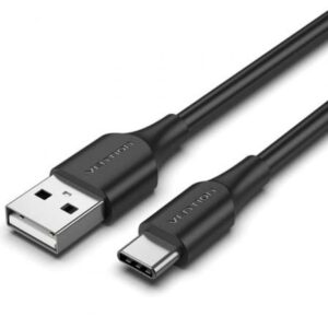 Cable USB 2.0 Tipo-C Vention CTHBC/ USB Tipo-C Macho - USB Macho/ 480Mbps/ 25cm/ Negro