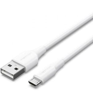 Cable USB 2.0 Vention CTIWH/ USB Macho - MicroUSB Macho/ 480Mbps/ 2m/ Blanco