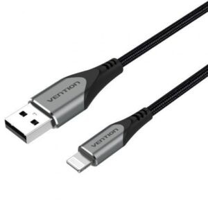 Cable USB 2.0 Lightning Vention LABHD/ USB Macho - Lightning Macho/ 50cm/ Gris