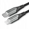 Cable USB 2.0 Tipo-C Lightning Vention TACHF/ USB Tipo-C Macho - Lightning Macho/ 480Mbps/ 1m/ Gris