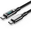 art_ven-cab20taybav_1.jpg Cable USB 2.0 Tipo-C 5A 100W Vention TAYBAV/ USB Tipo-C Macho - USB Tipo-C Macho/ Hasta 100W/ 480Mbps/ 1.2m/ con Pantalla LED/ Negro
