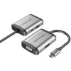 Conversor Vention TFAHB/ 1xUSB/ 1xHDMI/ 1xVGA/ 1xUSB Tipo-C PD/ Gris