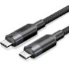 Cable USB 3.2 Tipo-C 5A Vention TRGBH/ USB Tipo-C Macho - USB Tipo-C Macho/ Hasta 100W/ 10Gbps/ 2m/ Negro