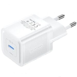 Cargador de Pared GaN Vention FEPW0-EU/ 1xUSB Tipo-C/ 20W