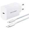 Cargador de Pared GaN Vention G14W0-EU/ 1xUSB Tipo-C + Cable USB Tipo-C/ 1xUSB/ 65W