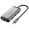 Docking USB Tipo-C Vention CNCHB/ 1xHDMI 4K/ 3xUSB/ 1xUSB Tipo-C PD/ 1xRJ45/ Gris