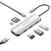 Docking USB Tipo-C Vention TOJHB/ 1xHDMI 4K/ 3xUSB/ 1xUSB Tipo-C/ 1xLector Tarjetas/ Gris
