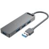 Hub USB 3.0 Vention CHLHB/ 4xUSB/ 1xMicroUSB PD/ Gris