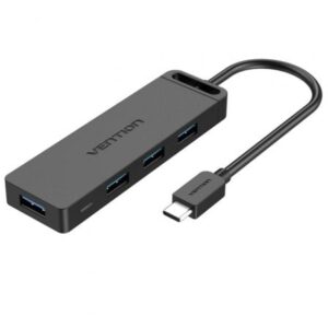 Hub USB Tipo-C Vention TGKBB/ 4xUSB/ 1xMicroUSB PD