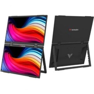 Monitor Portátil Táctil Verbatim Duo Essentials 15.6" + 15.6"/ Full HD/ Multimedia/ Negro